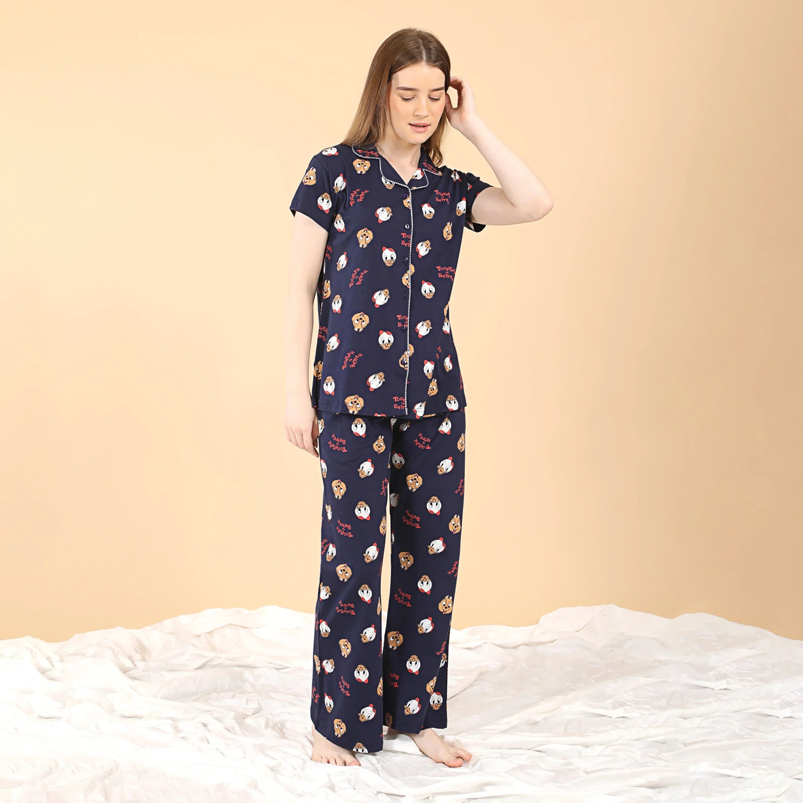 Ducky Collared Night Suit