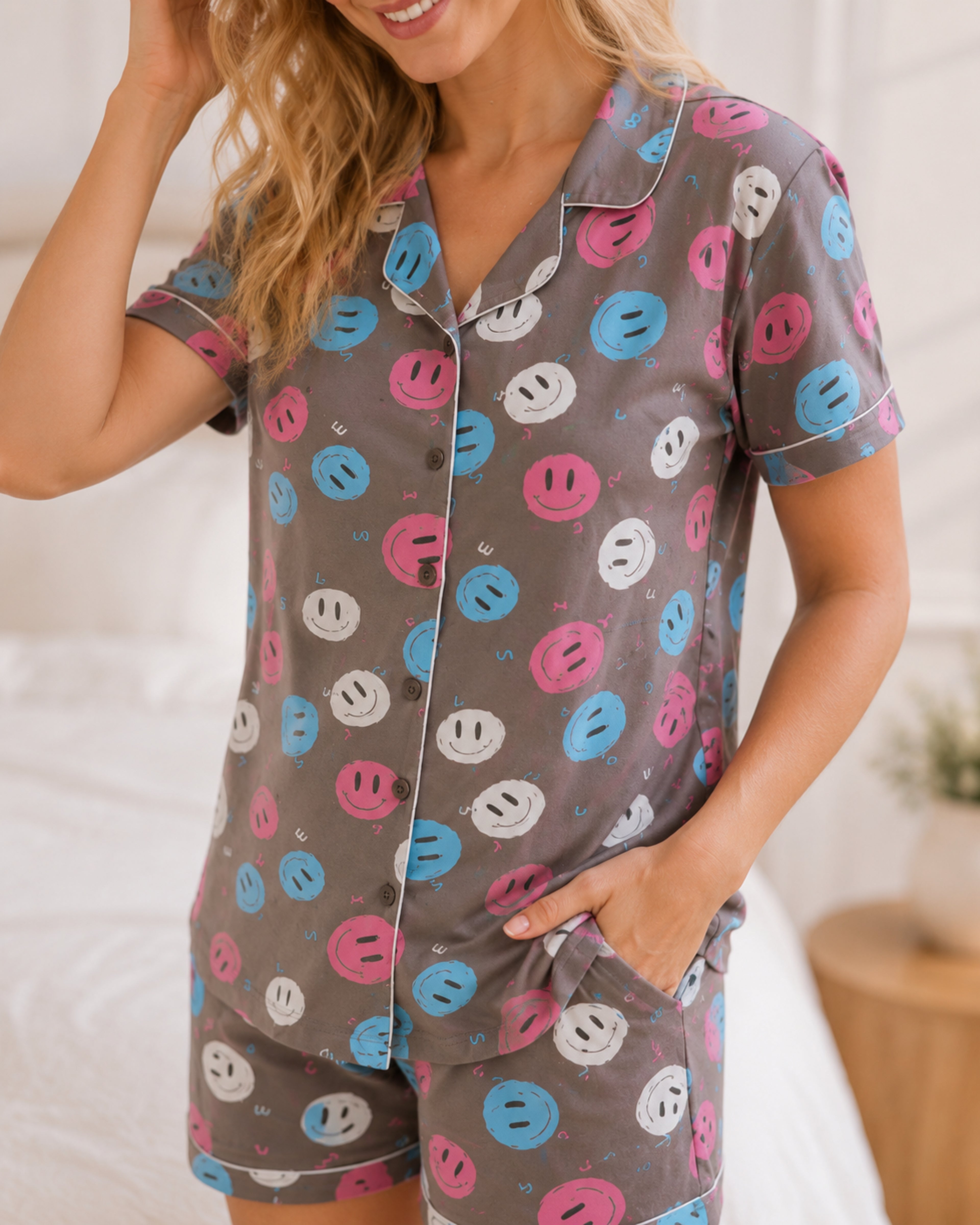 Cool Smiles Shorts Set