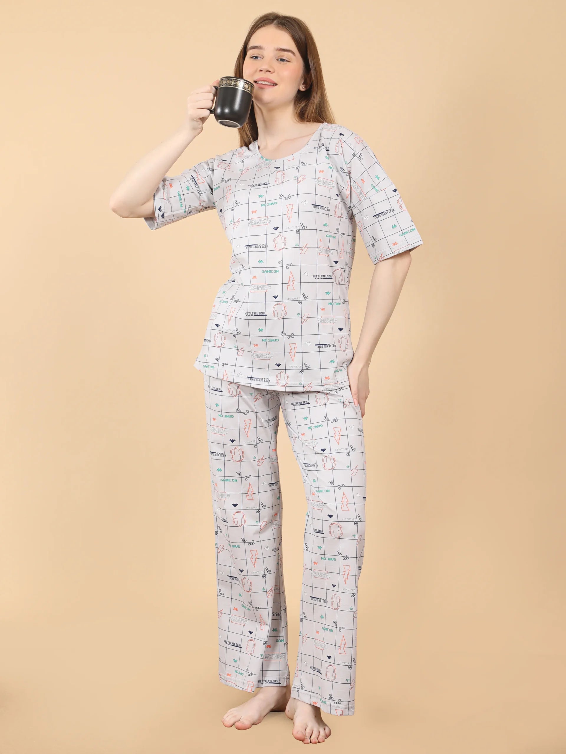 Checkered Co-ordset NightSuit