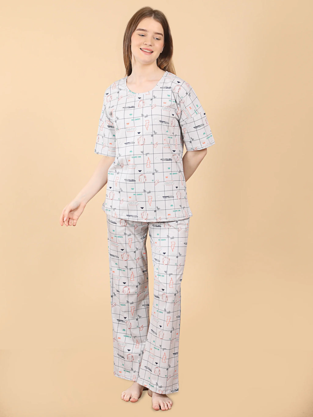 Checkered Co-ordset NightSuit