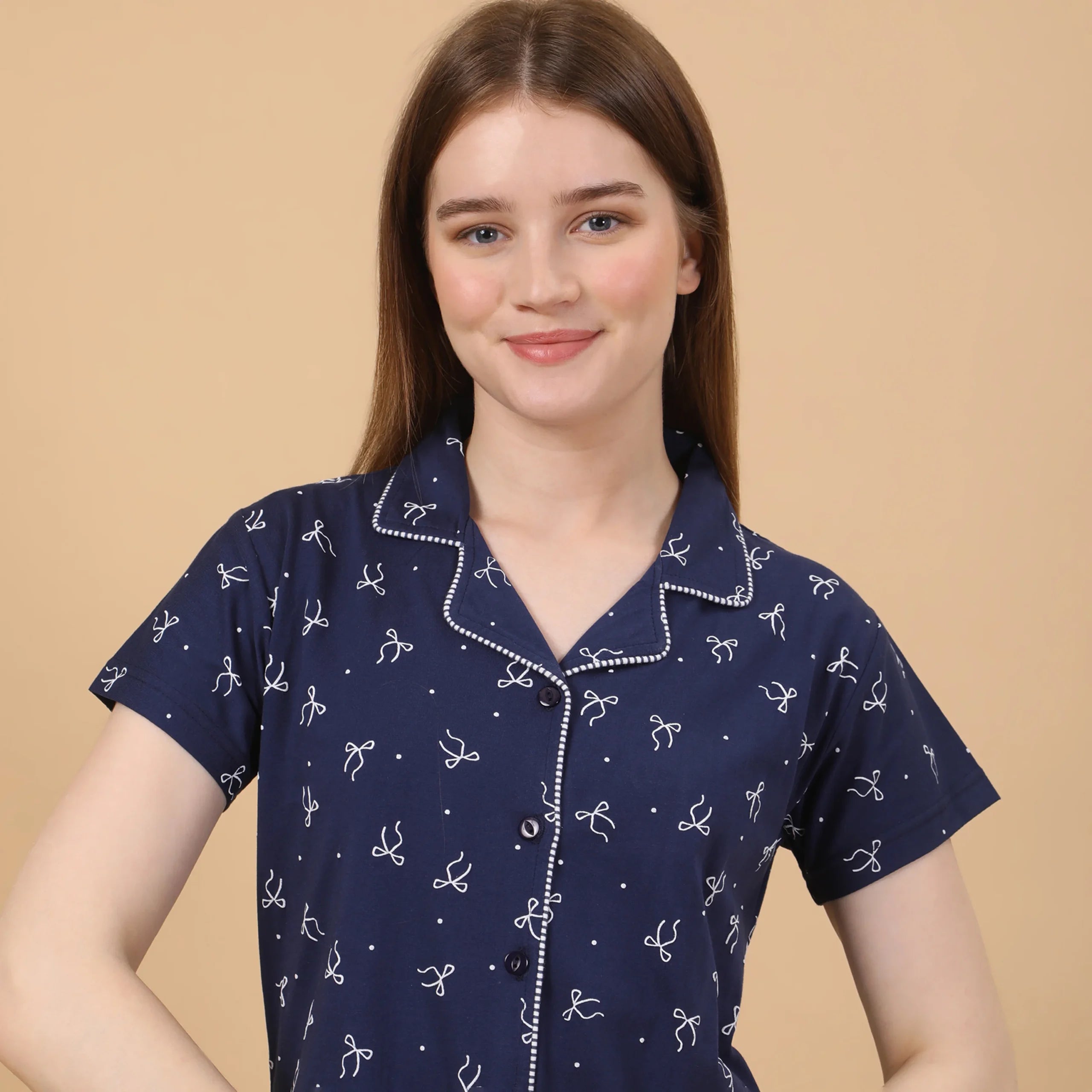 Bow Collared Nightsuit