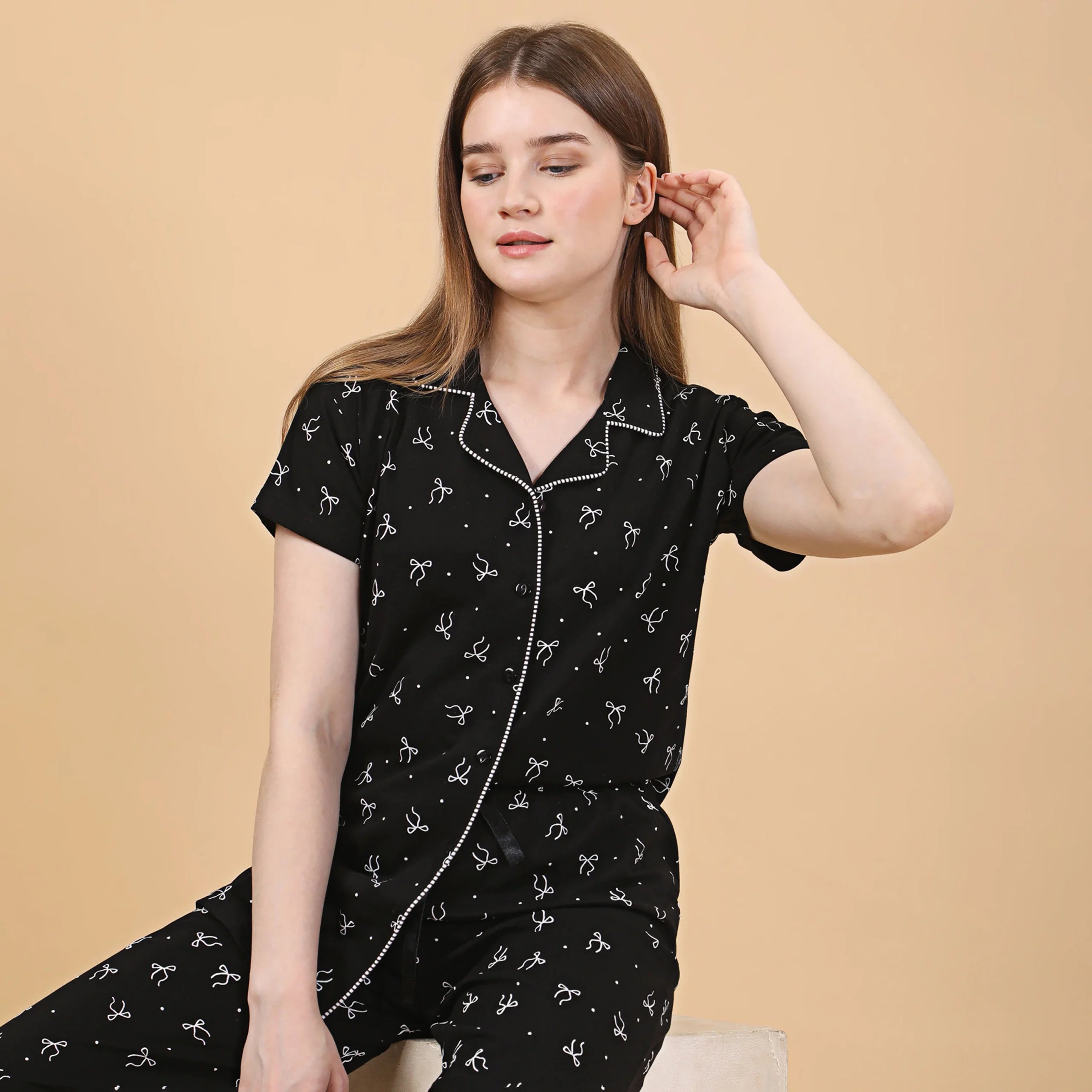 Bow Collared Nightsuit