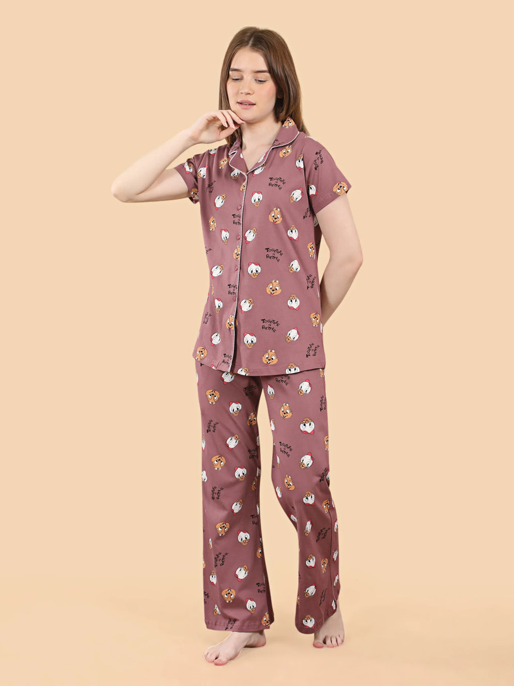 Ducky Collared Night Suit