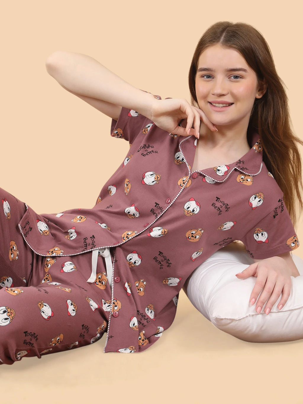 Ducky Collared Night Suit