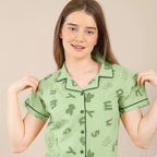 Letter Collared Night Suit