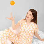 Flower Collared Night Suit