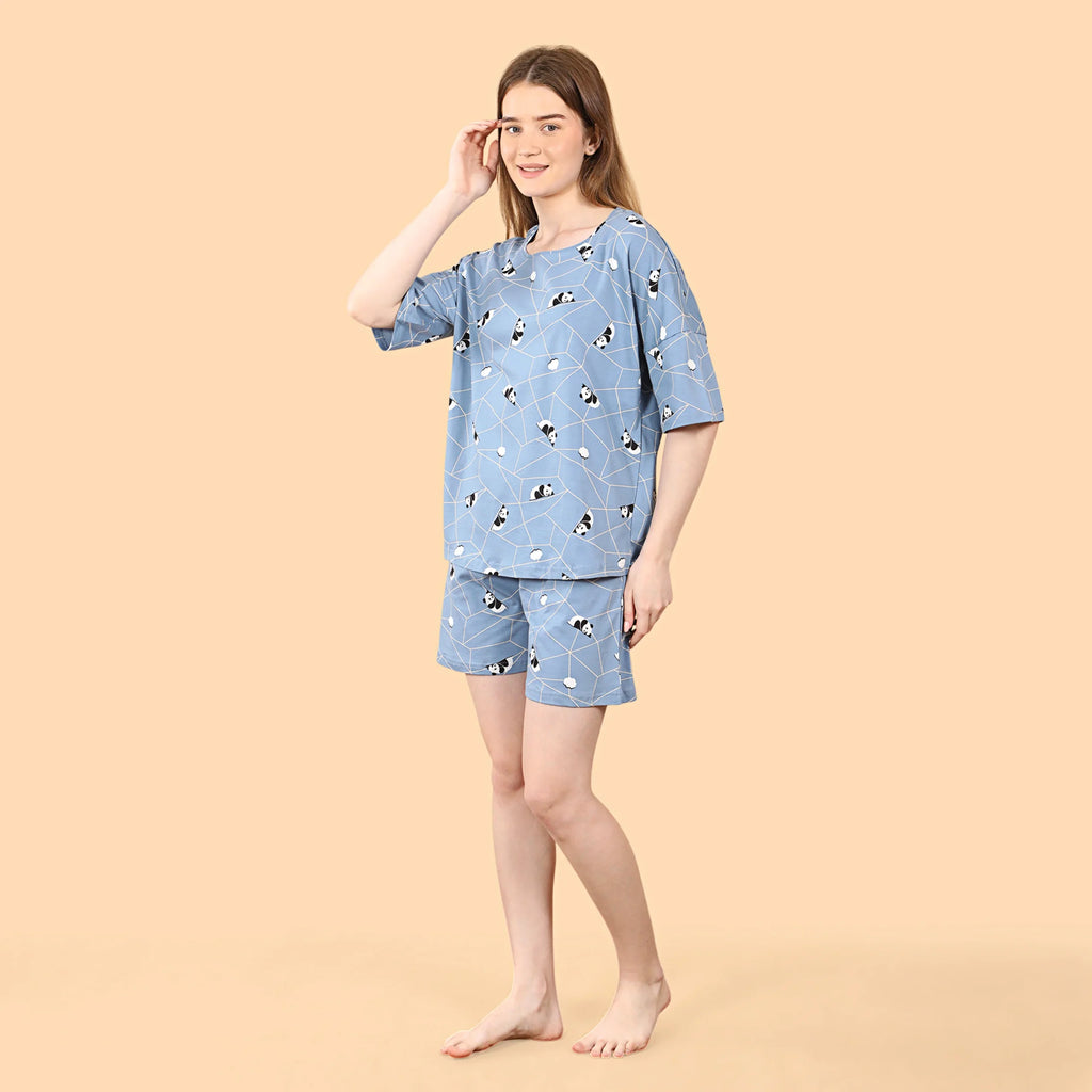 Panda Shorts Set