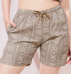 Abstract Linen Shorts Co-ordset