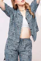 Boho Linen Shorts Co-ordset