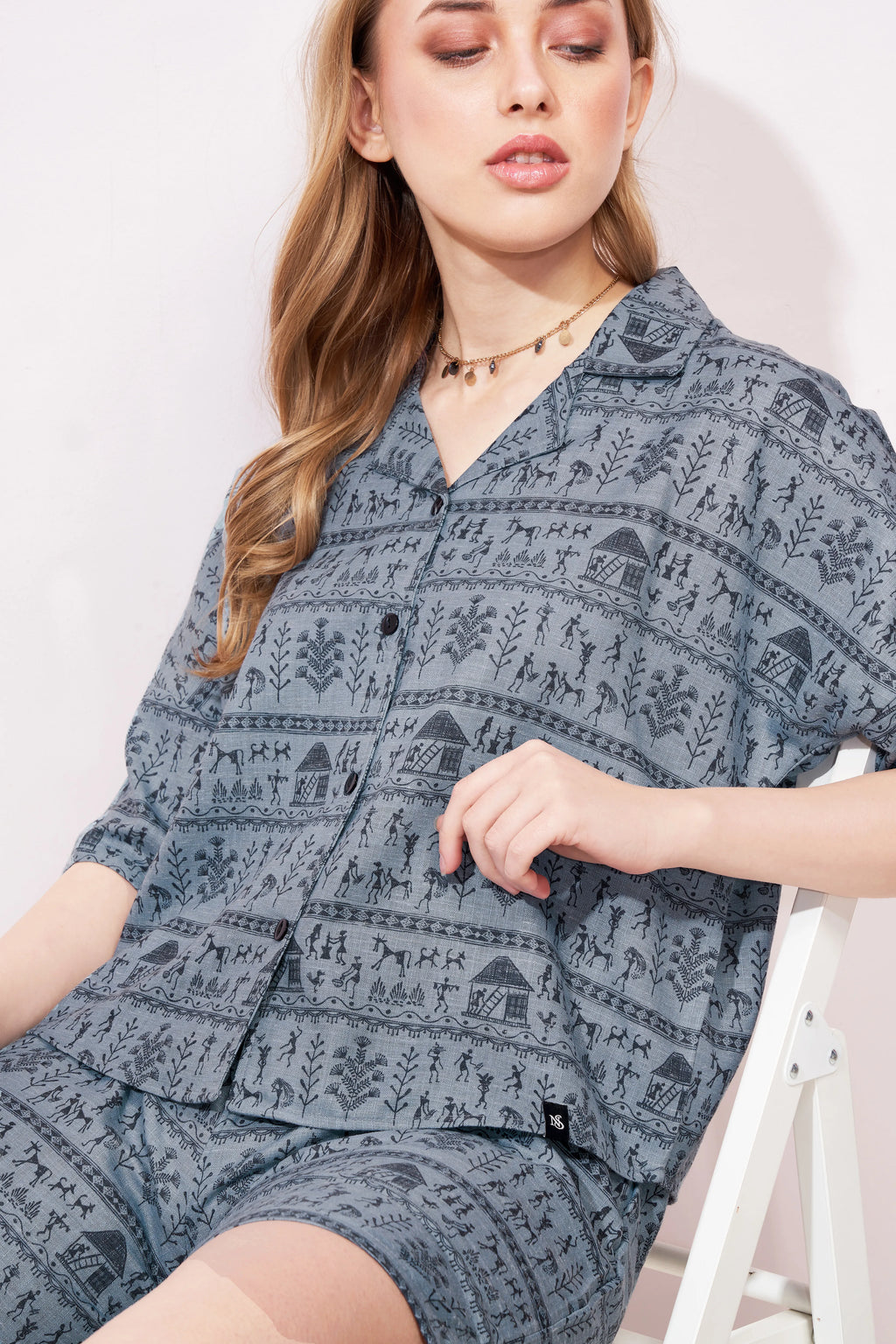 Boho Linen Shorts Co-ordset
