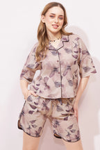 Leafy Linen Shorts Co-ordeset