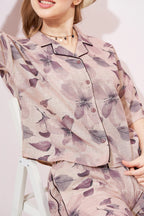 Leafy Linen Shorts Co-ordeset