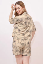 Tropical Linen Shorts Co-ordset