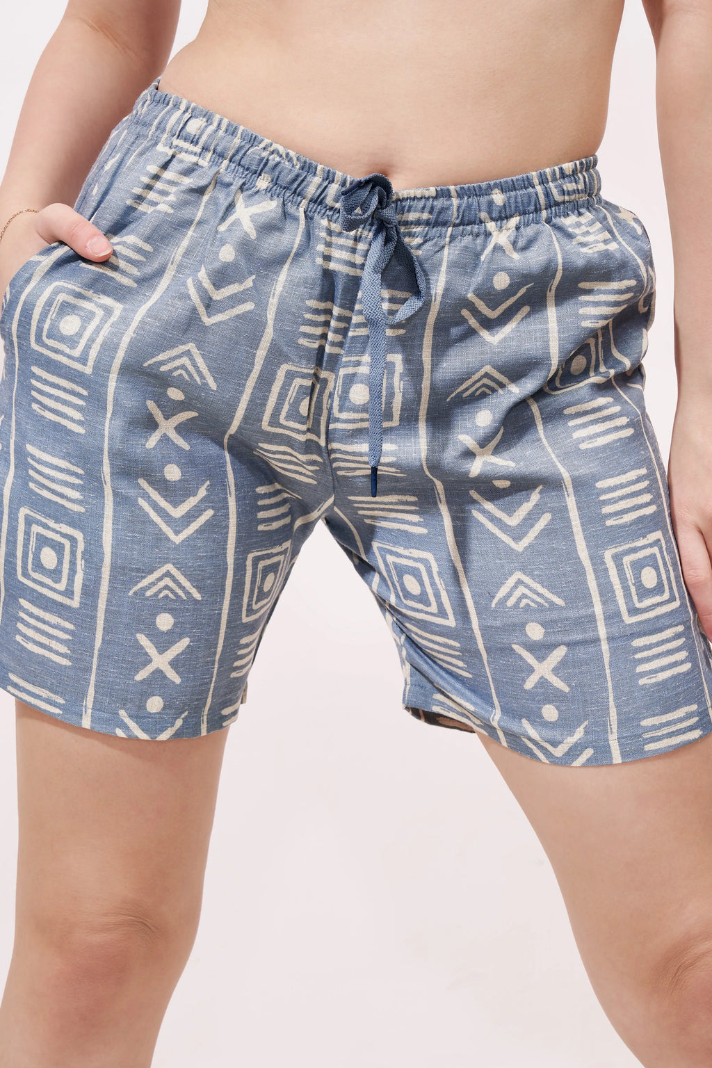 Abstract Linen Shorts Co-ordset