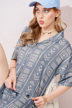 Abstract Linen Shorts Co-ordset